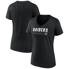 Las Vegas Raiders Women's Primary Play V-Neck T-Shirt Black
