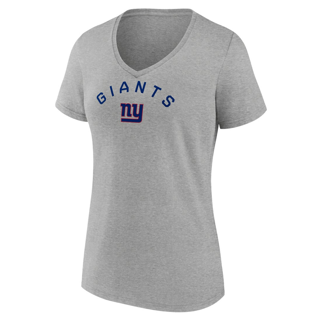 New York Giants Women's Team Arc V-Neck T-Shirt Heather Gray