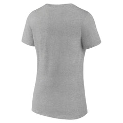 New York Giants Women's Team Arc V-Neck T-Shirt Heather Gray