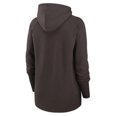 Cleveland Browns Women's Asymmetrical Raglan Full-Zip Hoodie Brown