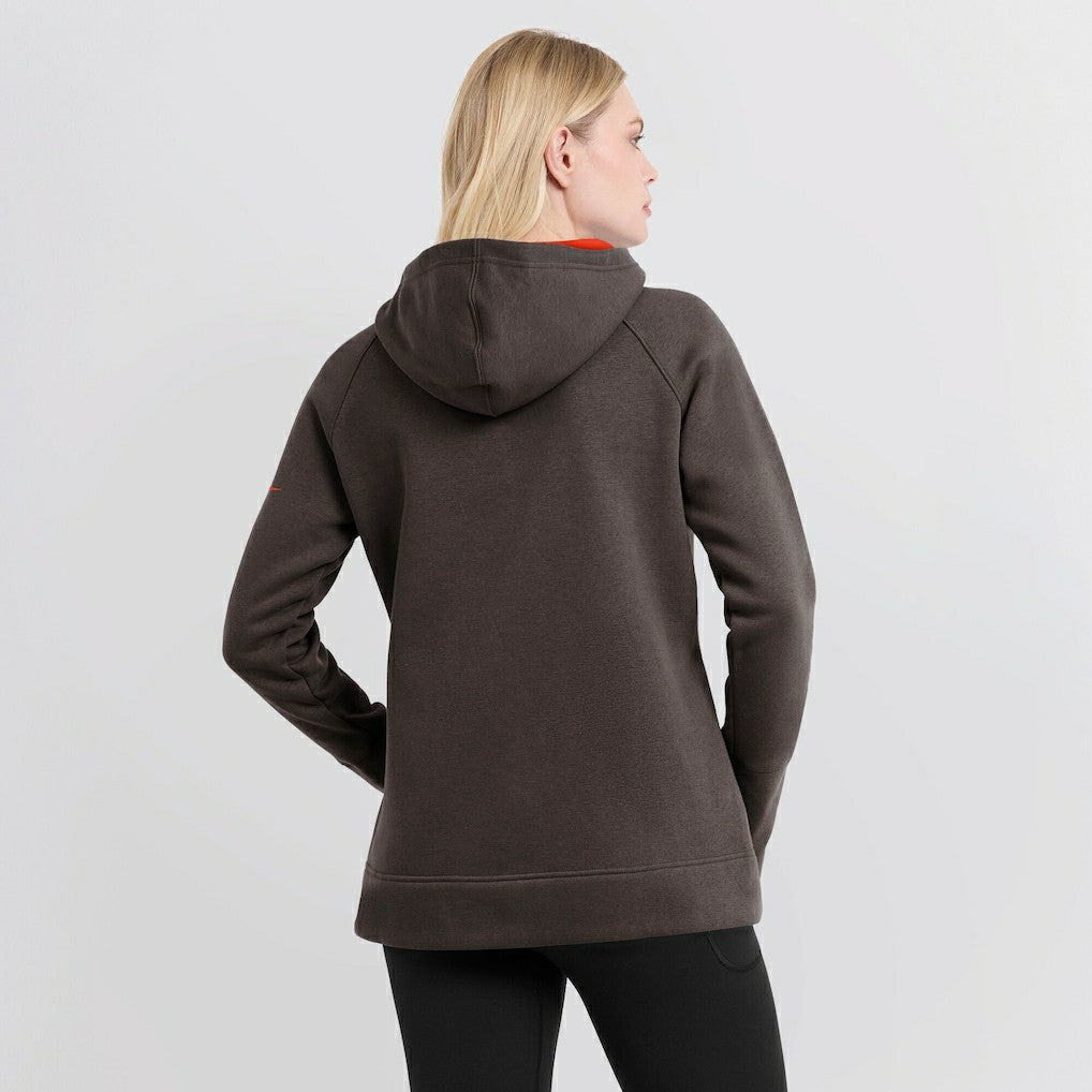Cleveland Browns Women's Asymmetrical Raglan Full-Zip Hoodie Brown