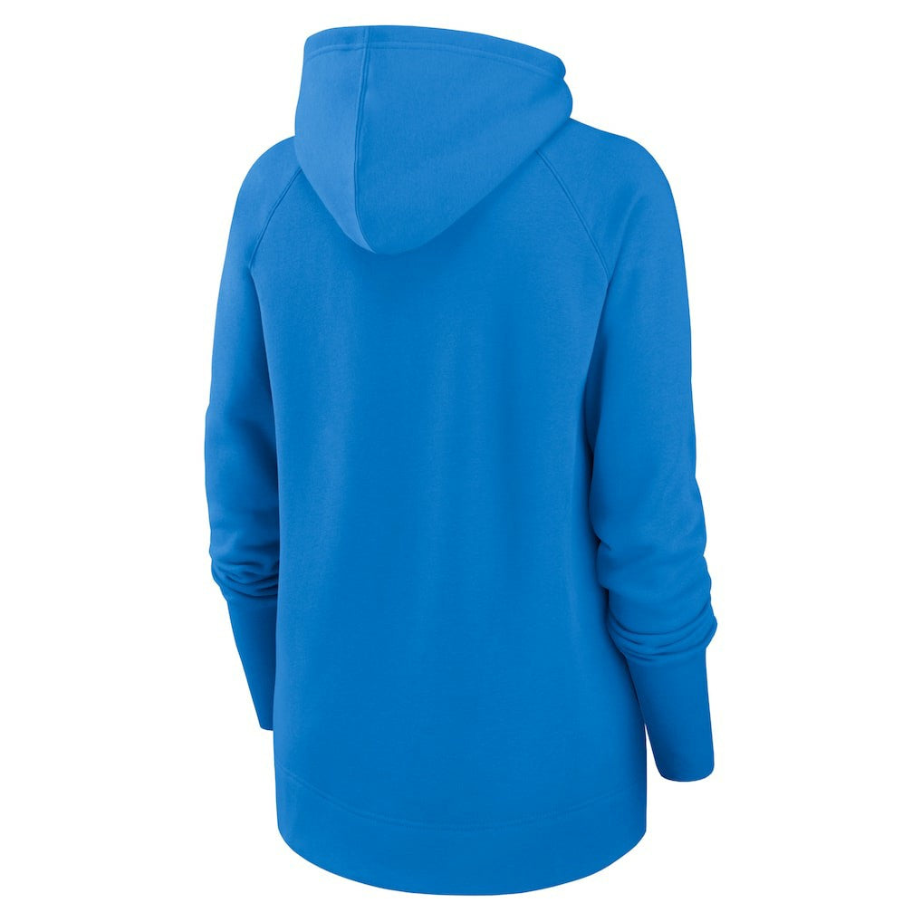 Los Angeles Chargers Women's Asymmetrical Raglan Full-Zip Hoodie Powder Blue