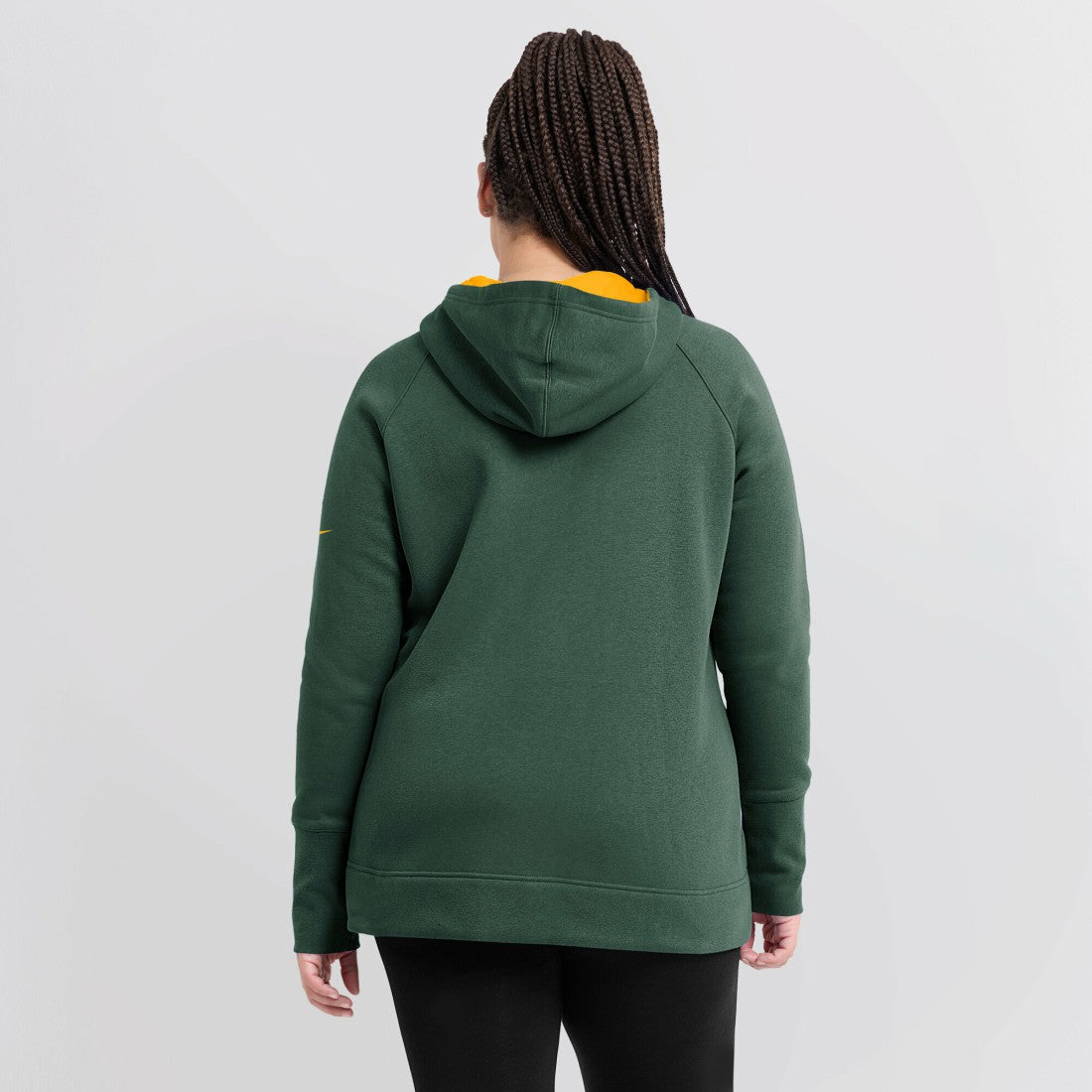 Green Bay Packers Women's Asymmetrical Raglan Full-Zip Hoodie Green