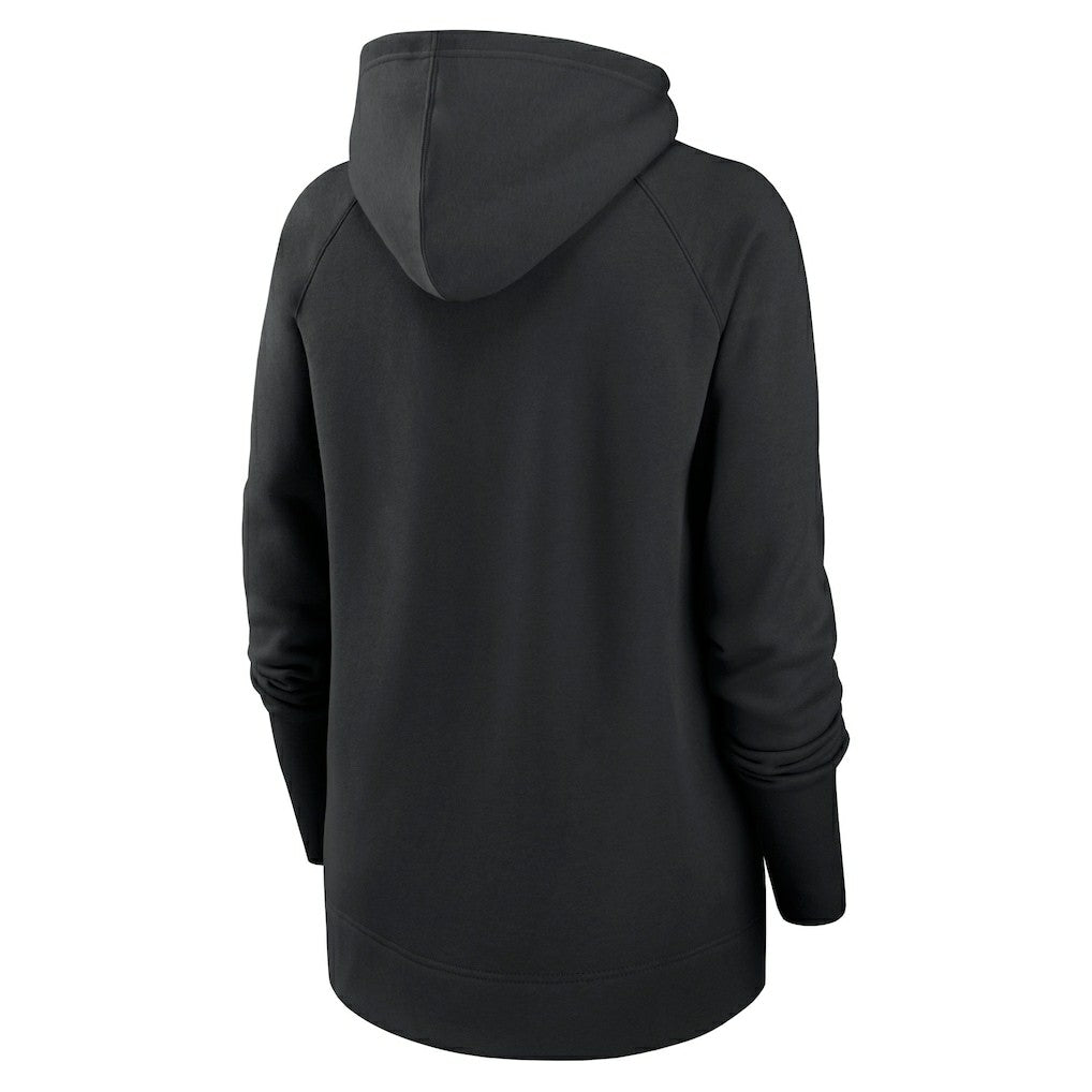 Las Vegas Raiders Women's Asymmetrical Raglan Full-Zip Hoodie Black