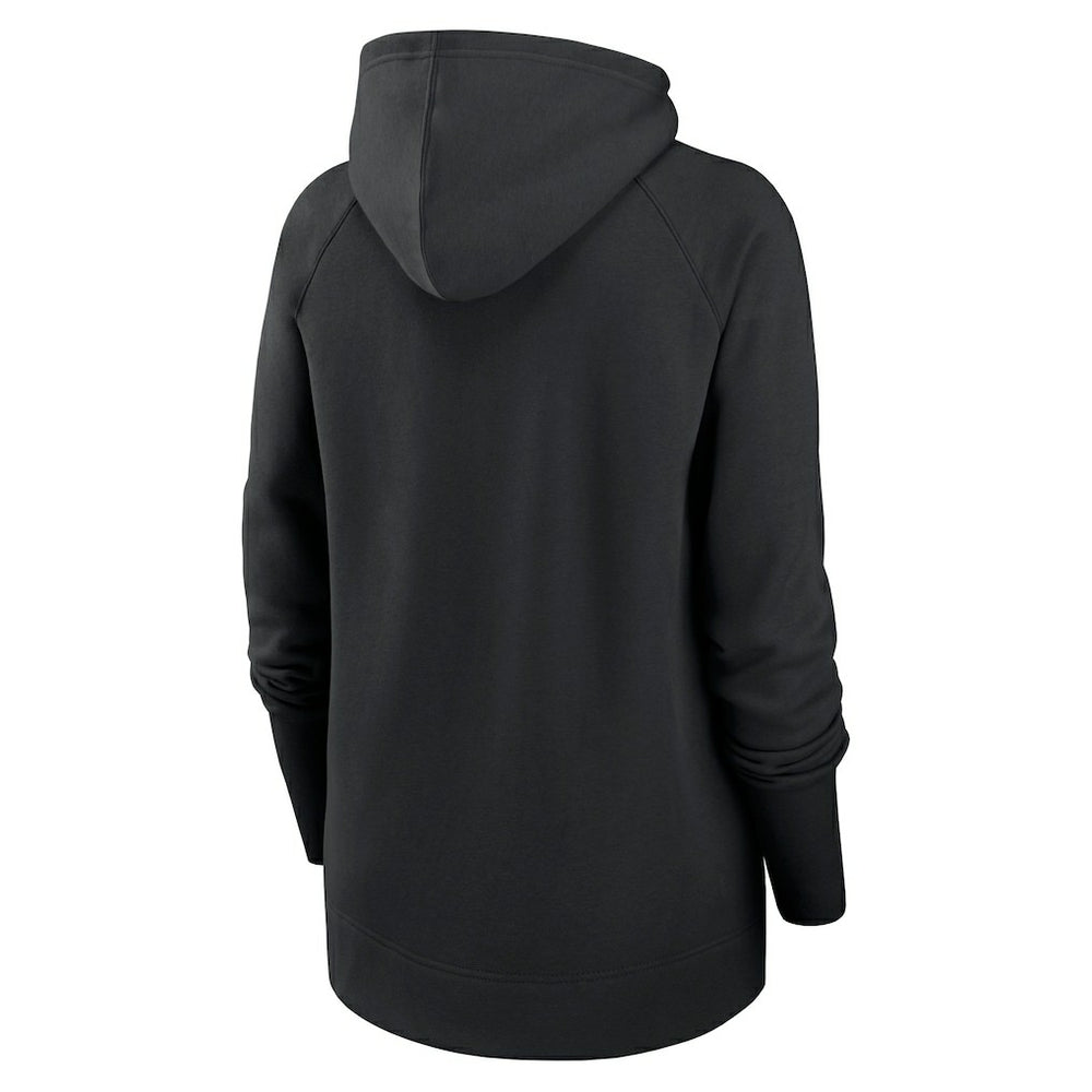 Las Vegas Raiders Women's Asymmetrical Raglan Full-Zip Hoodie Black