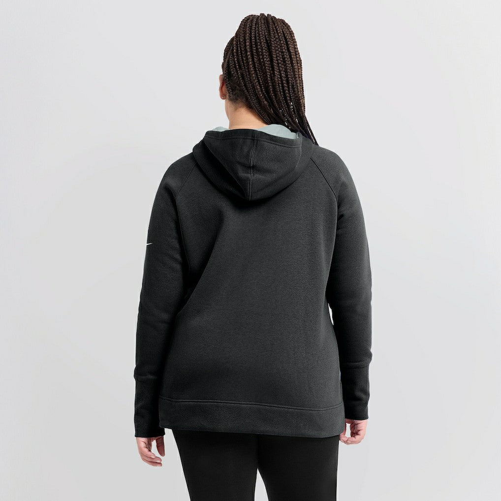 Las Vegas Raiders Women's Asymmetrical Raglan Full-Zip Hoodie Black