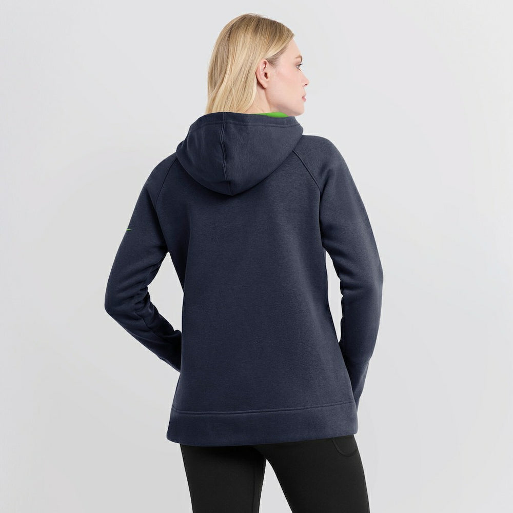 Seattle Seahawks Women's Asymmetrical Raglan Full-Zip Hoodie College Navy
