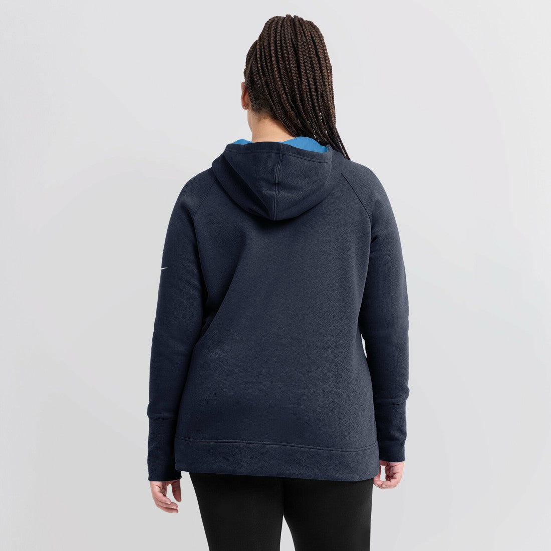 Tennessee Titans Women's Asymmetrical Raglan Full-Zip Hoodie Navy