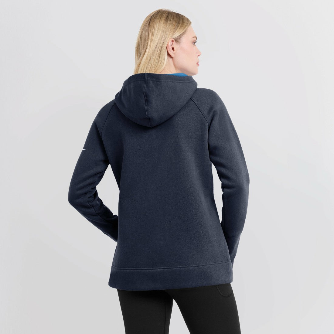 Tennessee Titans Women's Asymmetrical Raglan Full-Zip Hoodie Navy