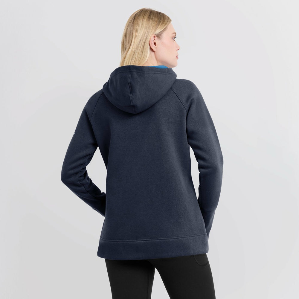 Tennessee Titans Women's Asymmetrical Raglan Full-Zip Hoodie Navy
