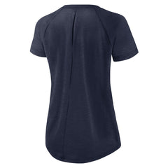 Tennessee Titans Women's Back Slit Lightweight Fashion T-Shirt White/Heather Scarlet