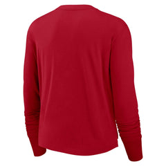 Tampa Bay Buccaneers Women's Modest Crop Performance Long Sleeve T-Shirt Red