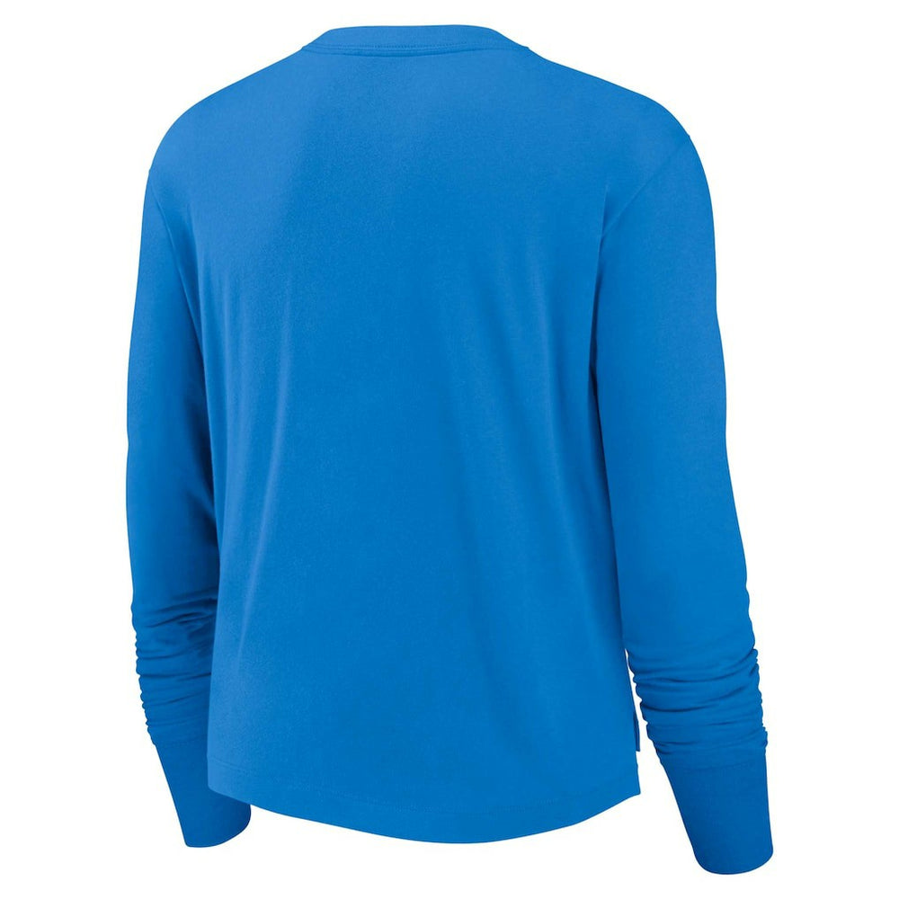 Los Angeles Chargers Women's Modest Crop Performance Long Sleeve T-Shirt Powder Blue