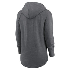 Dallas Cowboys Women's Raglan Funnel Neck Pullover Hoodie Heather Charcoal
