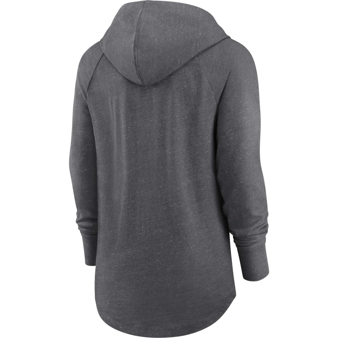 Green Bay Packers Women's Raglan Funnel Neck Pullover Hoodie Heather Charcoal