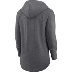 Green Bay Packers Women's Raglan Funnel Neck Pullover Hoodie Heather Charcoal