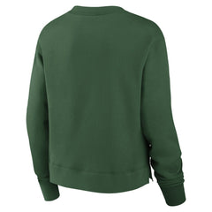 New York Jets Women's High Hip Fleece Pullover Sweatshirt Green