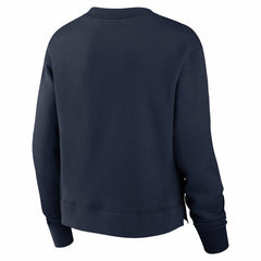 Tennessee Titans Women's High Hip Fleece Pullover Sweatshirt Navy
