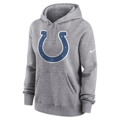 Indianapolis Colts Women's Team Logo Club Fleece Pullover Hoodie Heather Gray