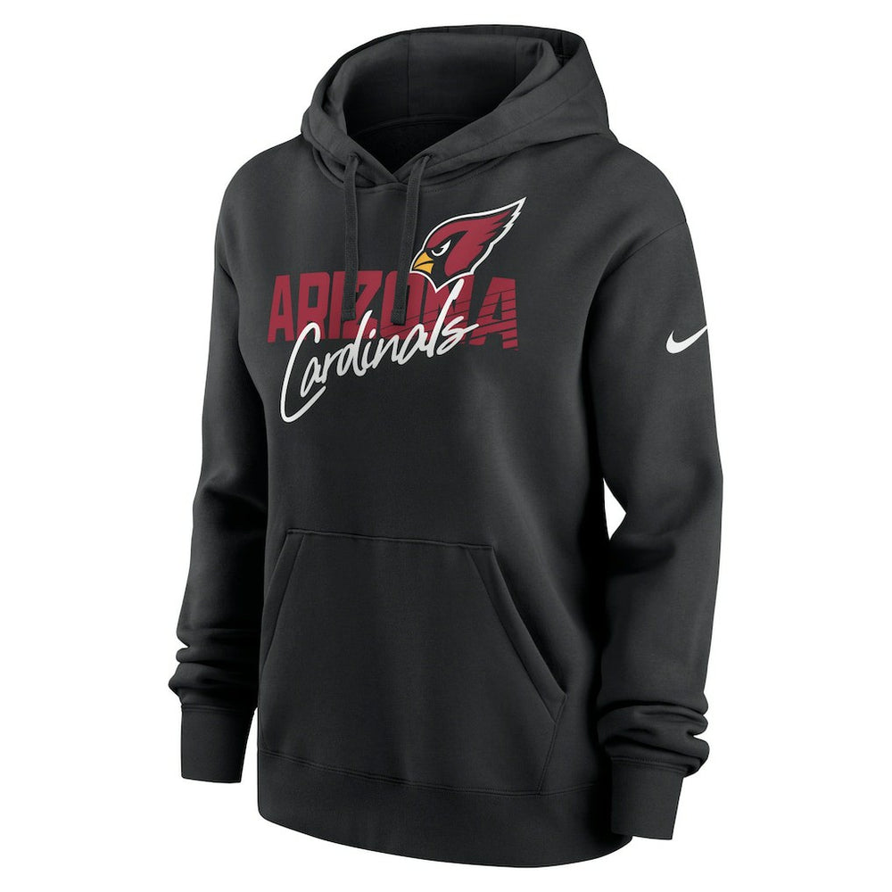 Arizona Cardinals Women's Wordmark Club Fleece Pullover Hoodie Black