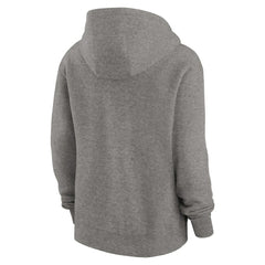 Cleveland Browns Women's Wordmark Club Fleece Pullover Hoodie Heather Gray