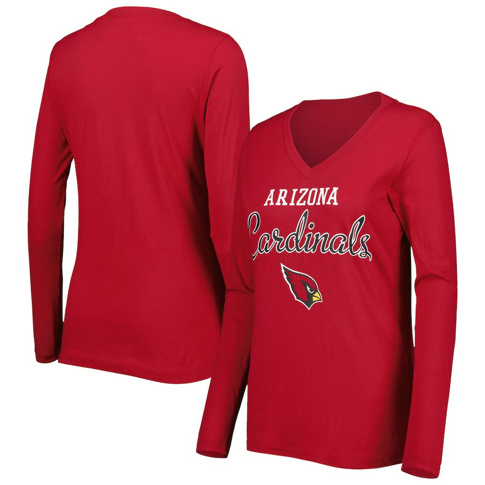 Arizona Cardinals G-III 4Her by Carl Banks Women's Post Season Long Sleeve V-Neck T-Shirt Cardinal