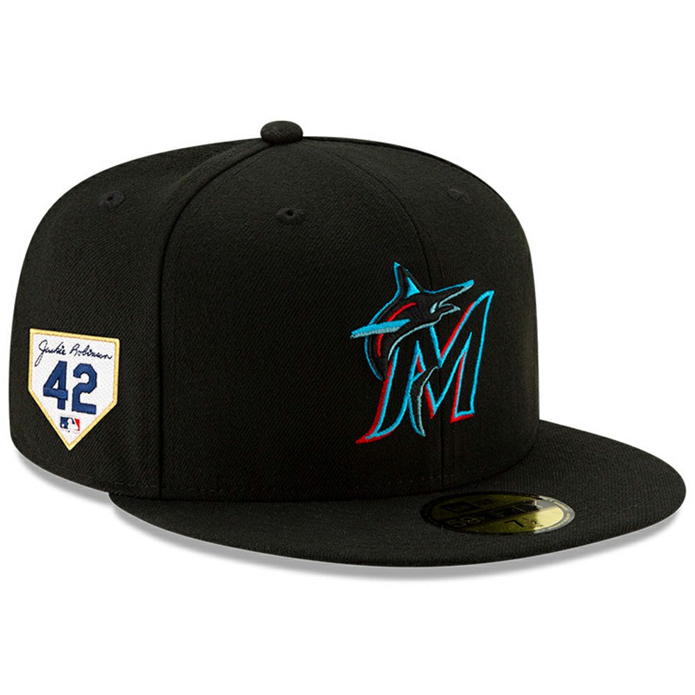 Miami Marlins New Era 2024 Jackie Robinson Day 59FIFTY Fitted Hat - Black Hats