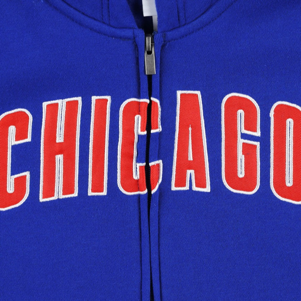 Chicago Cubs Youth Wordmark Full-Zip Fleece Hoodie - Royal Hoodies