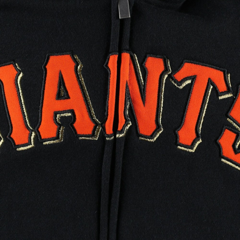 San Francisco Giants Youth Wordmark Full-Zip Fleece Hoodie - Black Hoodies