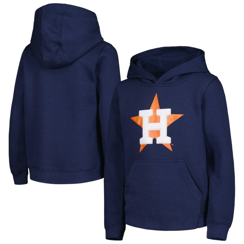 Houston Astros Youth Team Primary Logo Pullover Hoodie - Navy Hoodies