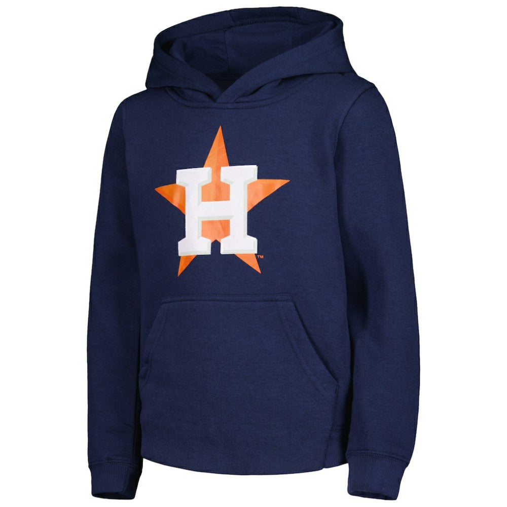 Houston Astros Youth Team Primary Logo Pullover Hoodie - Navy Hoodies