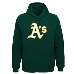 Athletics Youth Team Primary Logo Pullover Hoodie - Green Hoodies