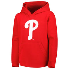 Philadelphia Phillies Youth Team Primary Logo Pullover Hoodie - Red Hoodies
