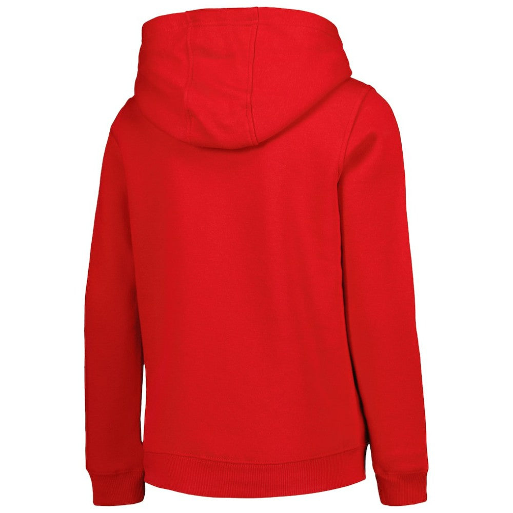 Cincinnati Reds Youth Team Primary Logo Pullover Hoodie - Red Hoodies