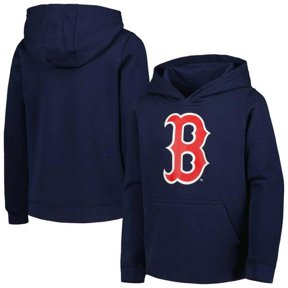 Boston Red Sox Youth Team Primary Logo Pullover Hoodie - Navy Hoodies