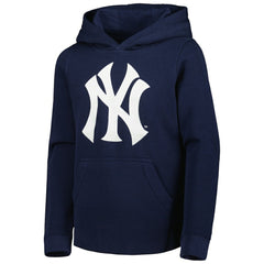 New York Yankees Youth Team Primary Logo Pullover Hoodie - Navy Hoodies