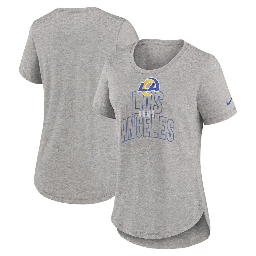 Los Angeles Rams Women's Fashion Tri-Blend T-Shirt Heather Gray