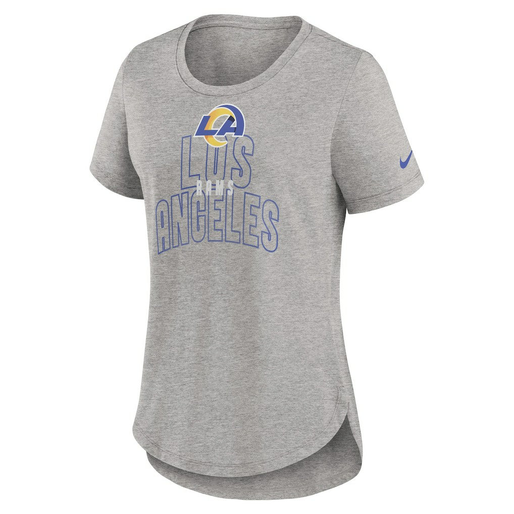 Los Angeles Rams Women's Fashion Tri-Blend T-Shirt Heather Gray