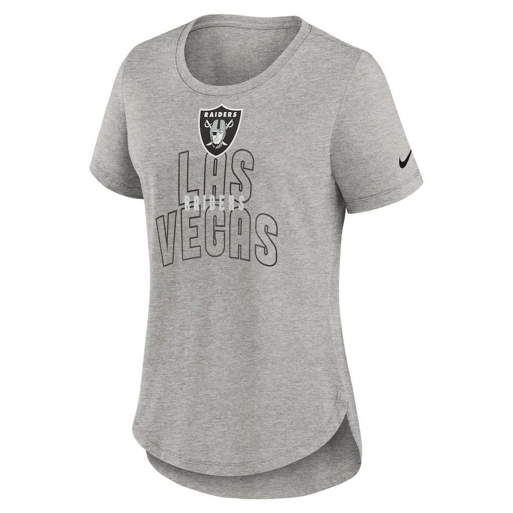 Las Vegas Raiders Women's Fashion Tri-Blend T-Shirt Heather Gray