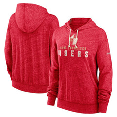 San Francisco 49ers Women's Rewind Gym Vintage Lightweight Pullover Hoodie Scarlet