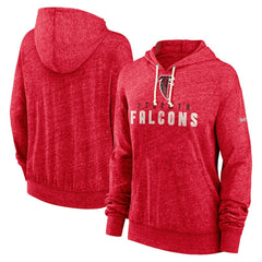 Atlanta Falcons Women's Rewind Gym Vintage Lightweight Pullover Hoodie Red