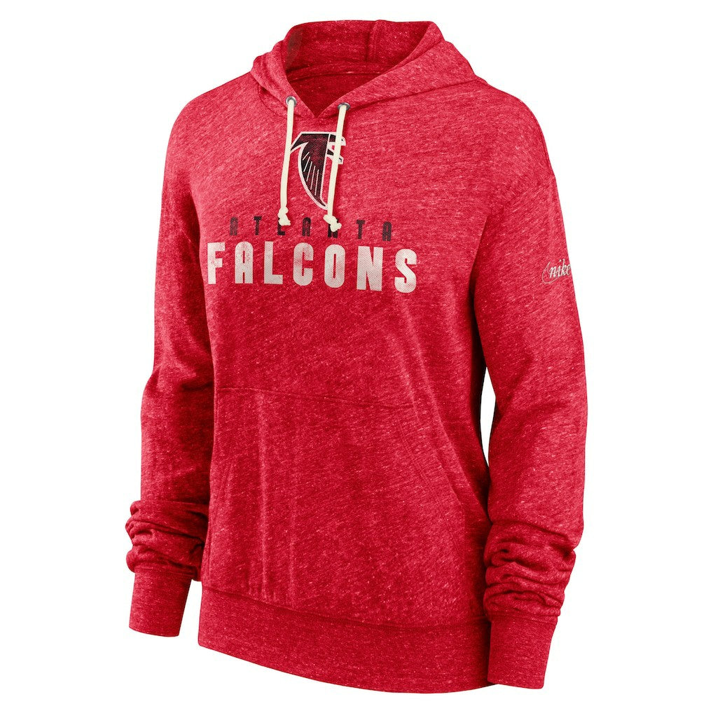Atlanta Falcons Women's Rewind Gym Vintage Lightweight Pullover Hoodie Red
