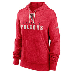Atlanta Falcons Women's Rewind Gym Vintage Lightweight Pullover Hoodie Red