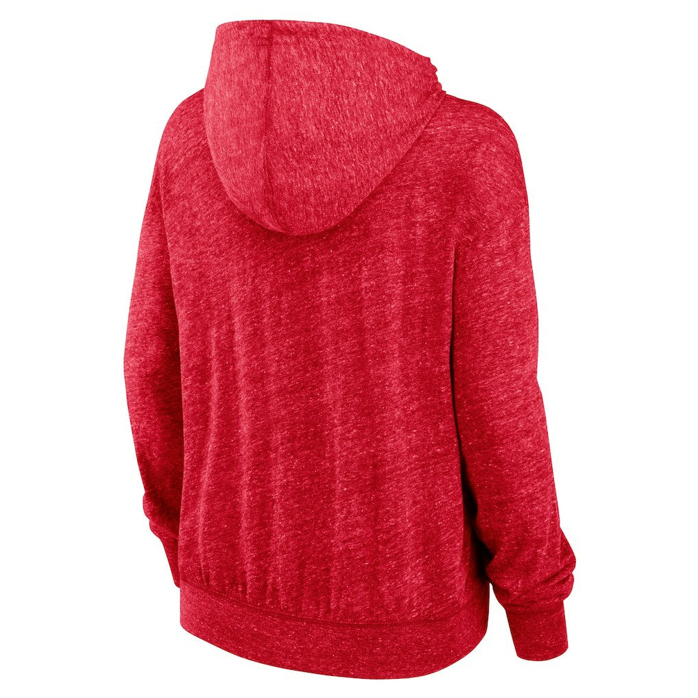 Atlanta Falcons Women's Rewind Gym Vintage Lightweight Pullover Hoodie Red