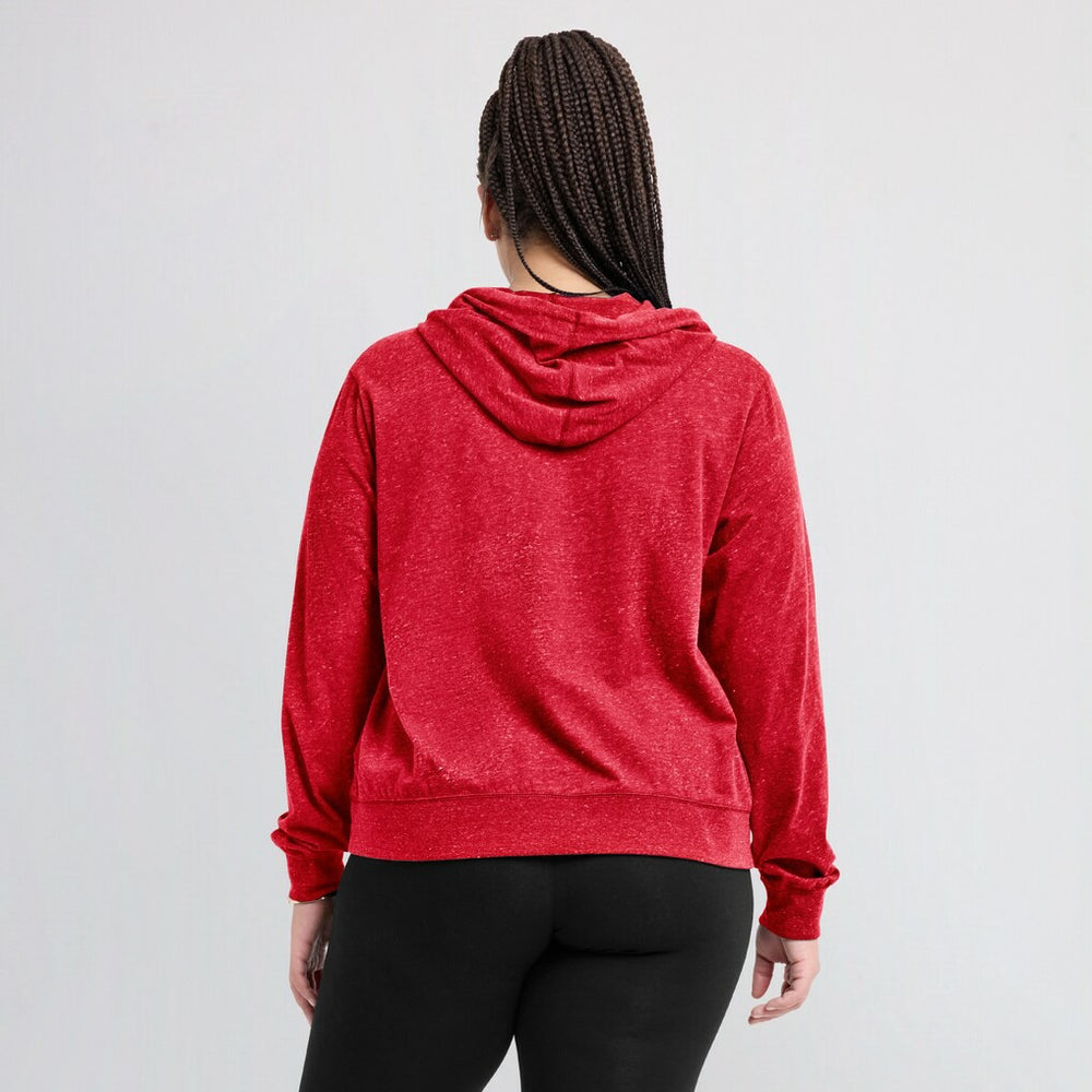 Atlanta Falcons Women's Rewind Gym Vintage Lightweight Pullover Hoodie Red