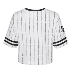 Chicago White Sox Girls Youth Ball Striped T-Shirt - White T-shirts