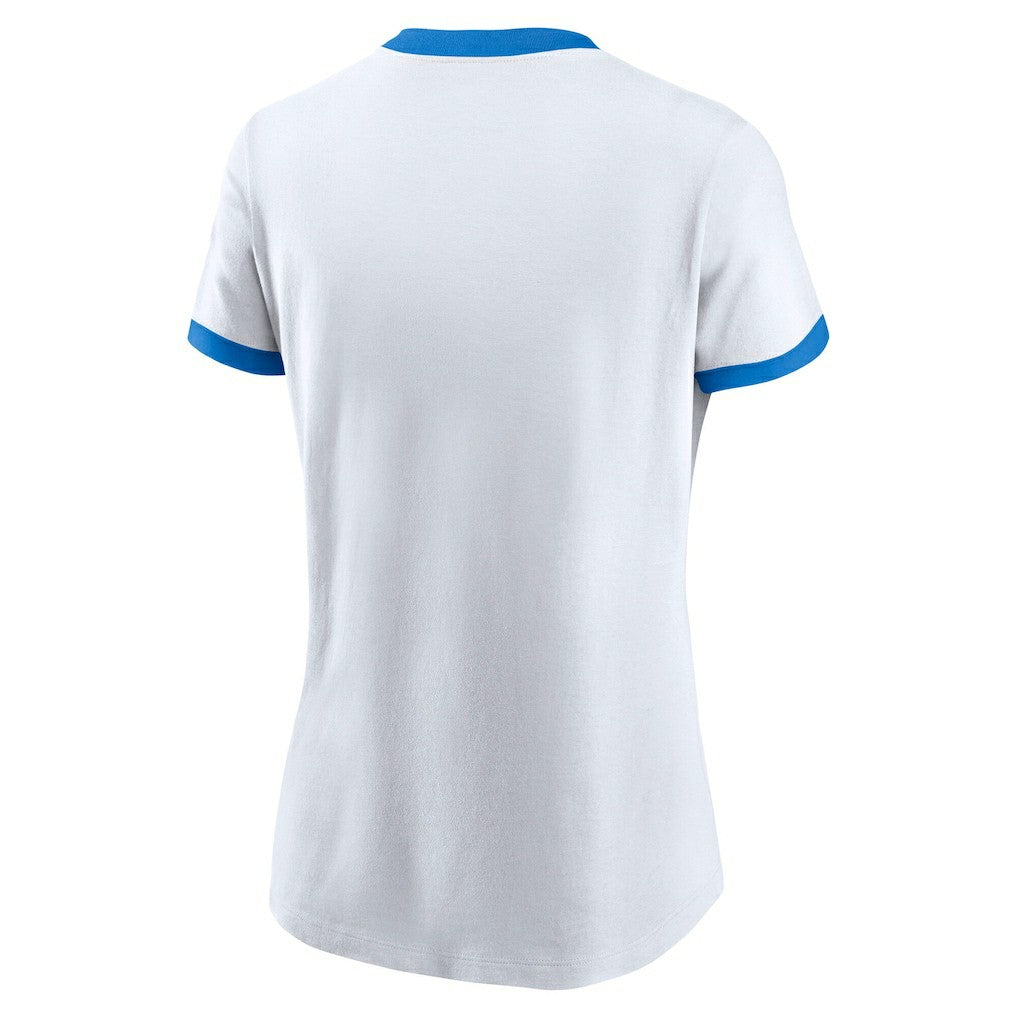 Los Angeles Chargers Women's Rewind Ringer Tri-Blend T-Shirt White