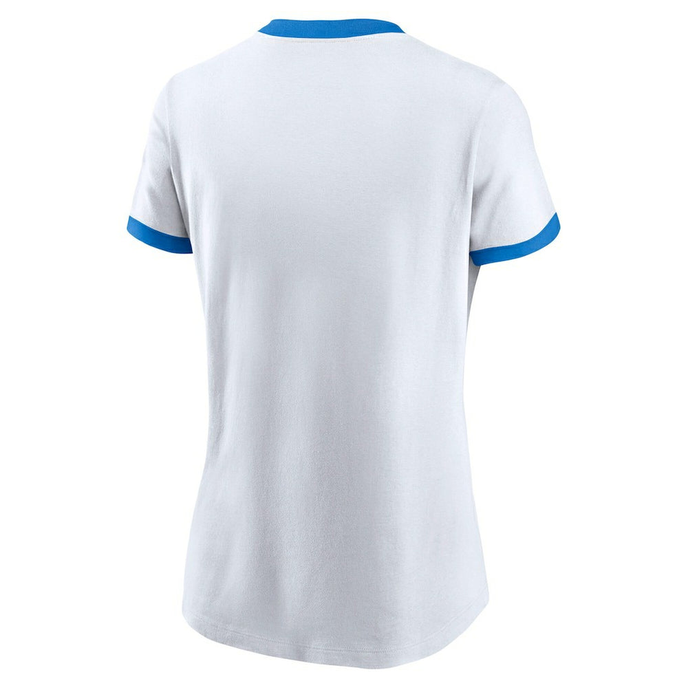 Los Angeles Chargers Women's Rewind Ringer Tri-Blend T-Shirt White