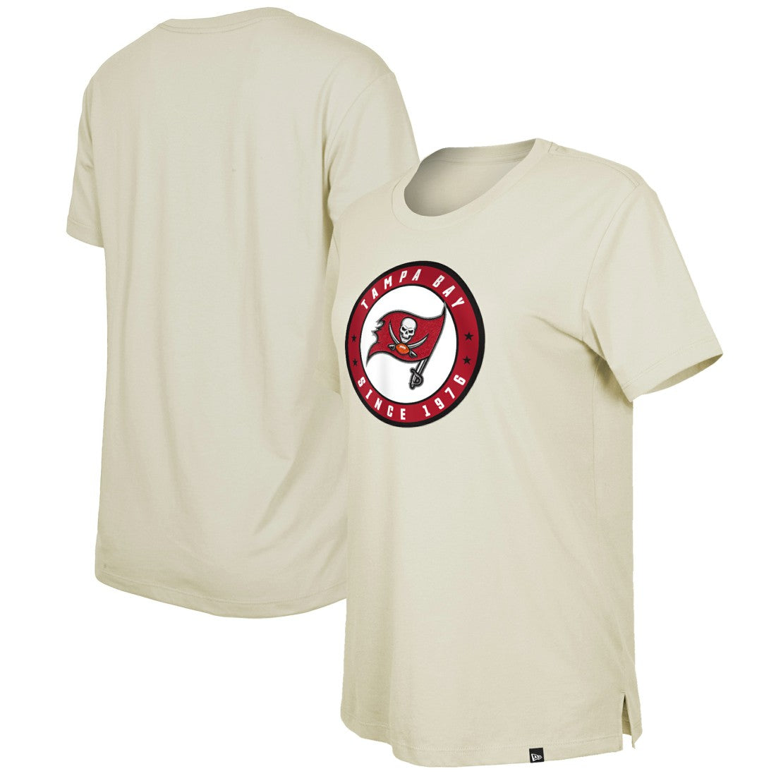 Tampa Bay Buccaneers New Era Women's 2023 NFL Draft T-Shirt Cream