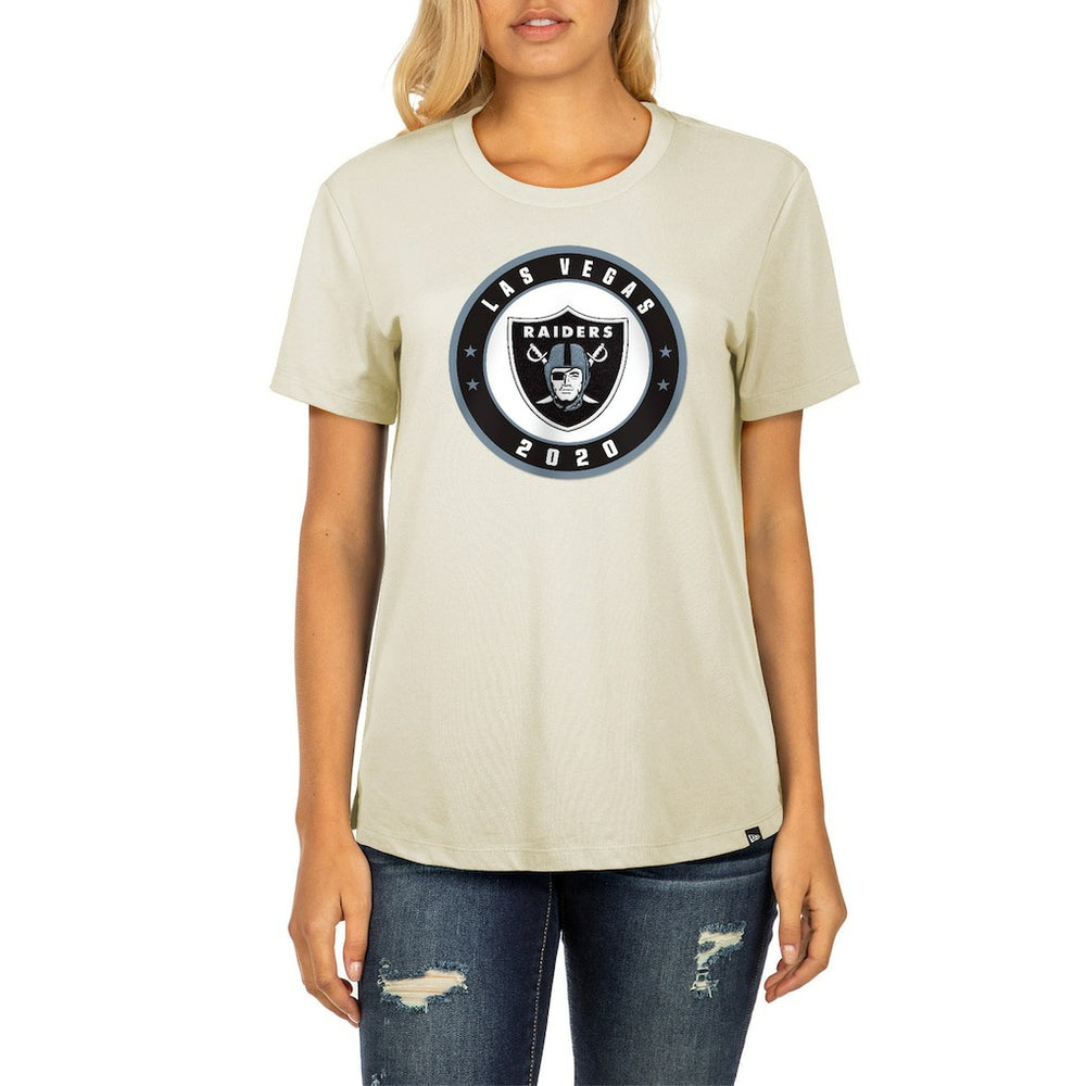 Las Vegas Raiders New Era Women's 2023 NFL Draft T-Shirt Cream